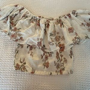 Floral off the shoulder blouse